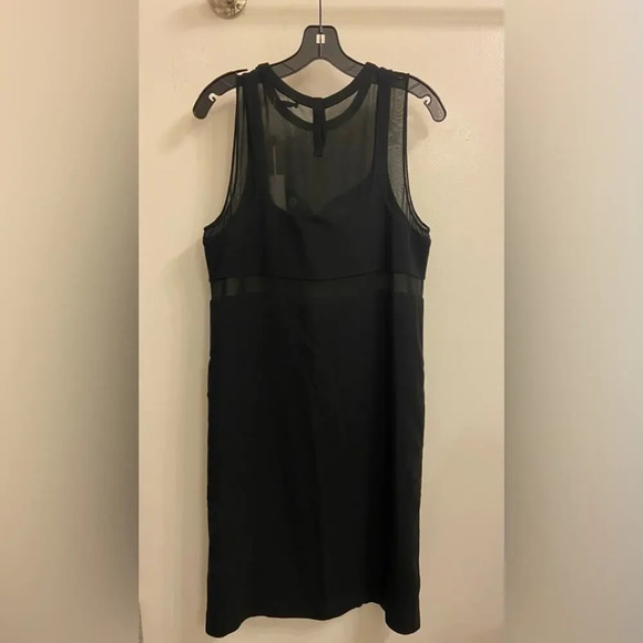Alexander Wang Mesh Combo Tank Dress Black Size 8 - Picture 2 of 8
